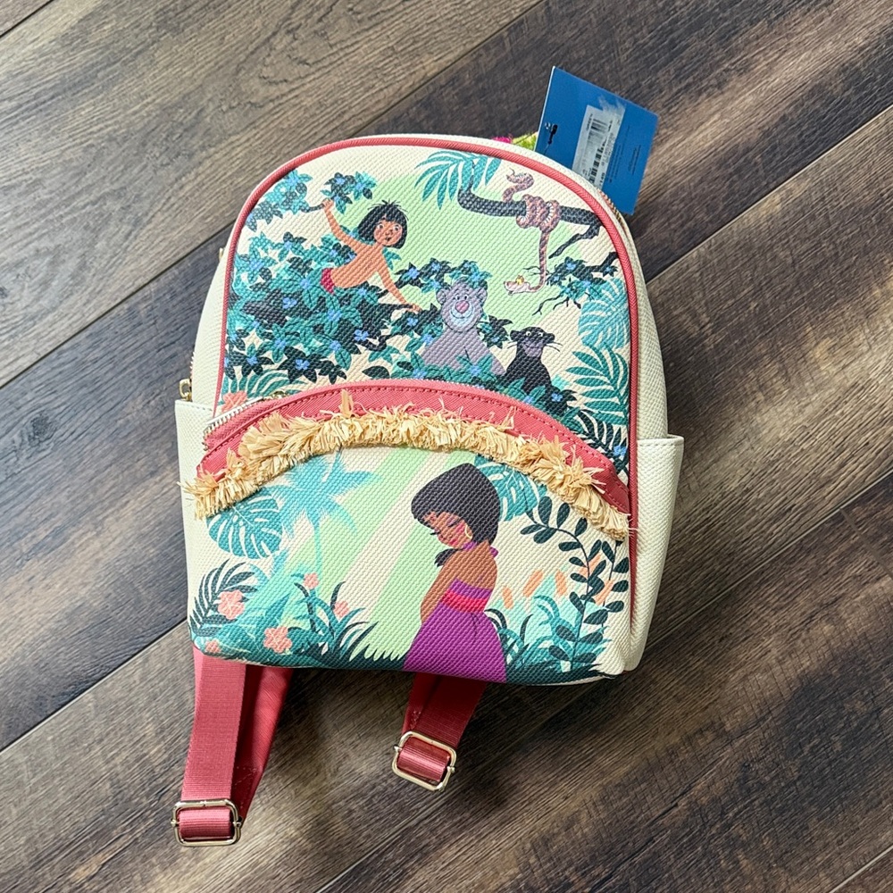 Disney Jungle Friends Kids Backpack - Cream and Red